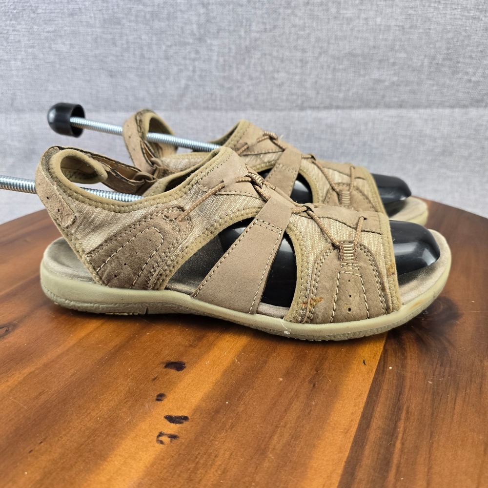 Earth Origins Sandals Womens 9.5M Sedona Brown Leather‎ Upper Strap Casual